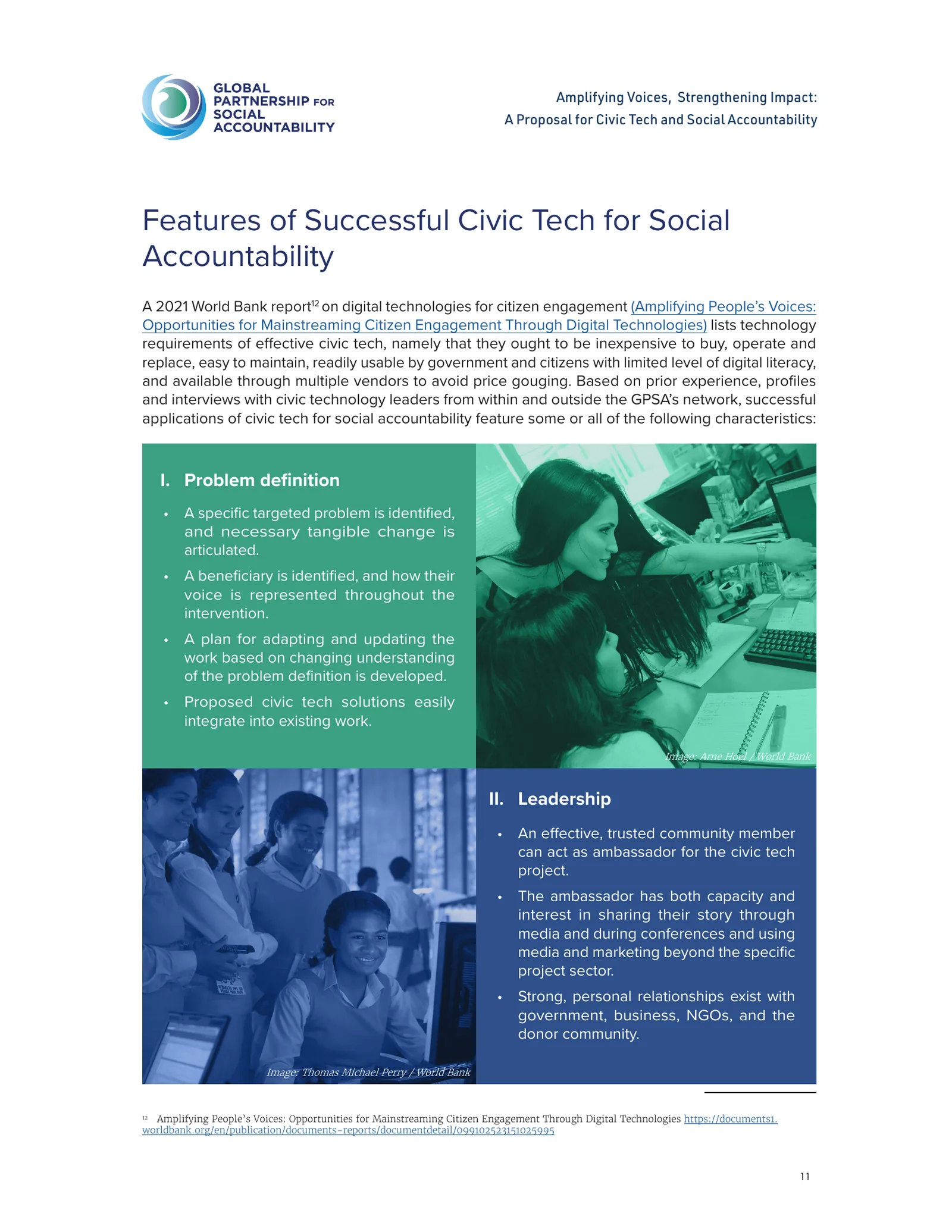 GPSA Publication Series, World Bank Group · GPSA: Duotone photo blocks, numbered sections