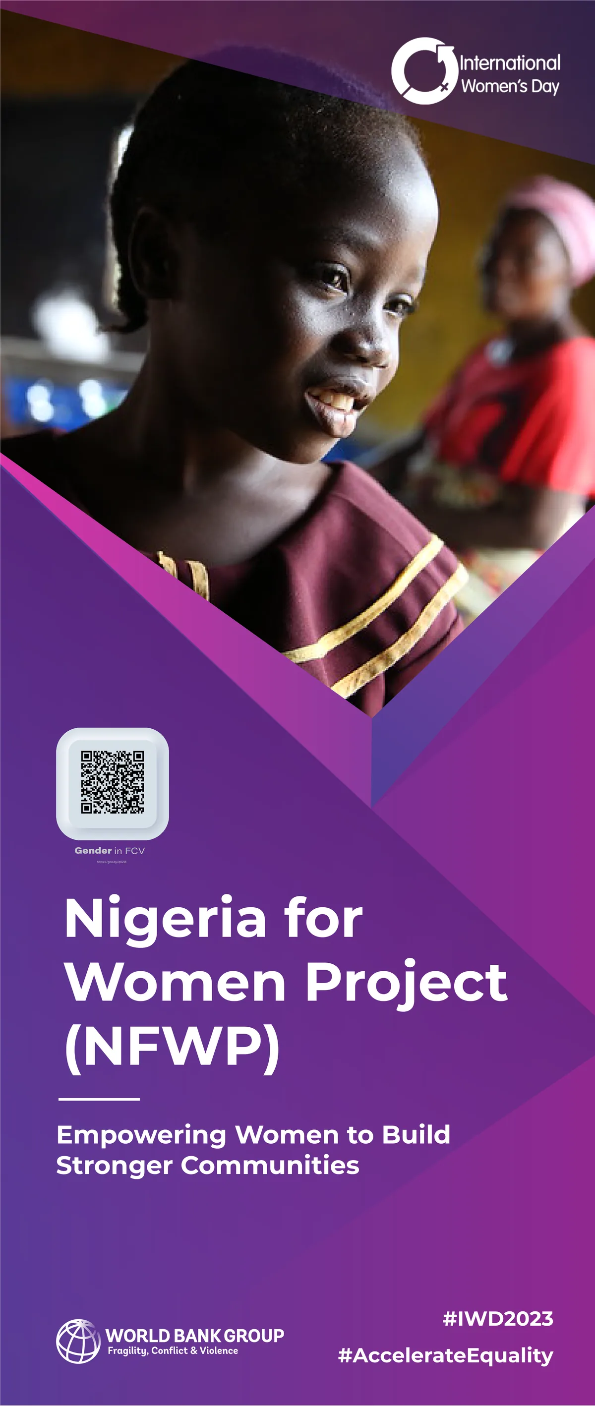 International Women's Day rollup banner by Mohamed Elmahdy, flat production artwork