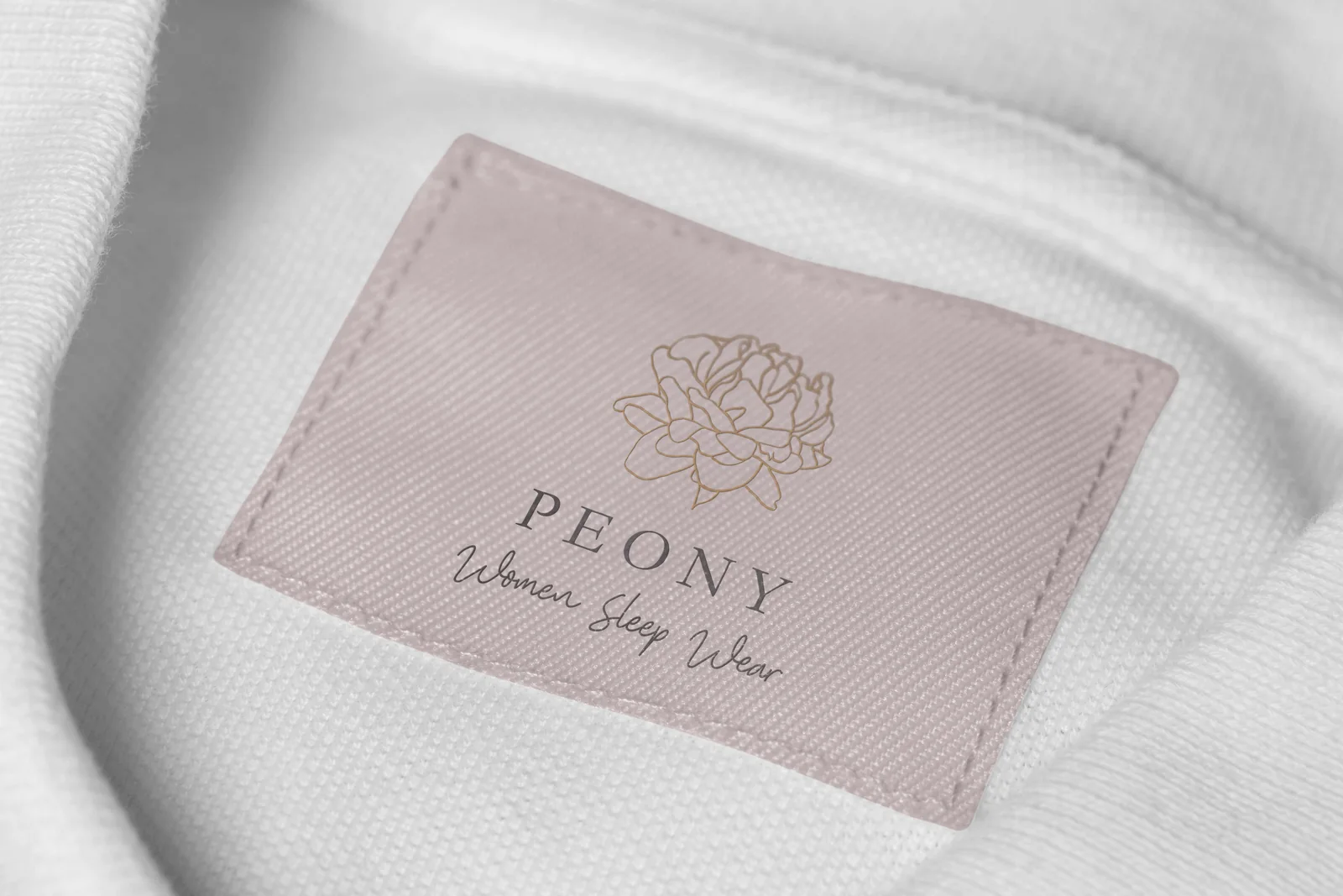 A sleepwear identity carried from woven label to online store.