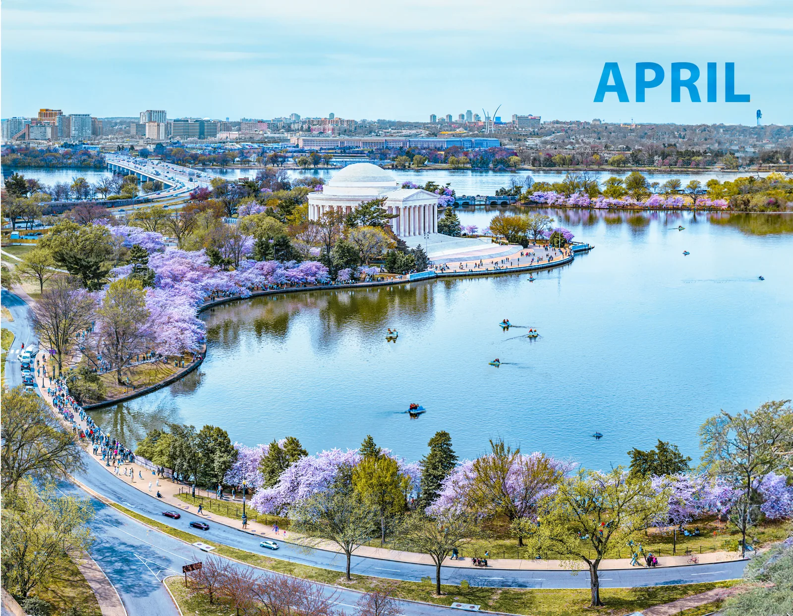 Southwest DC Calendars, The UPS Store at The Wharf: April. Tidal Basin from above