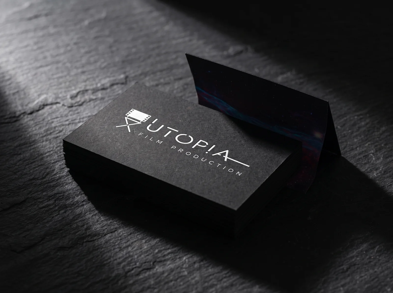 Utopia Filmz, Utopia Filmz, Dubai: Cards on slate